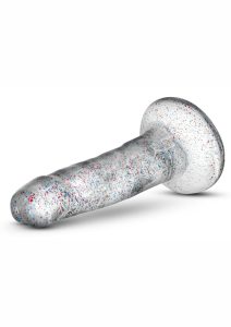 Naturally Yours Glitter Dildo 5.5in - Clear