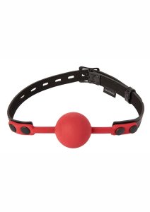 Saffron Silicone Ball Gag - Red/Black