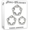 Zero Tolerance Three Amigos Beaded Cock Ring Kit (3 piece kit) - Smoke