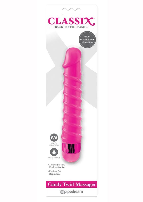 Classix Candy Twirl Massager - Pink