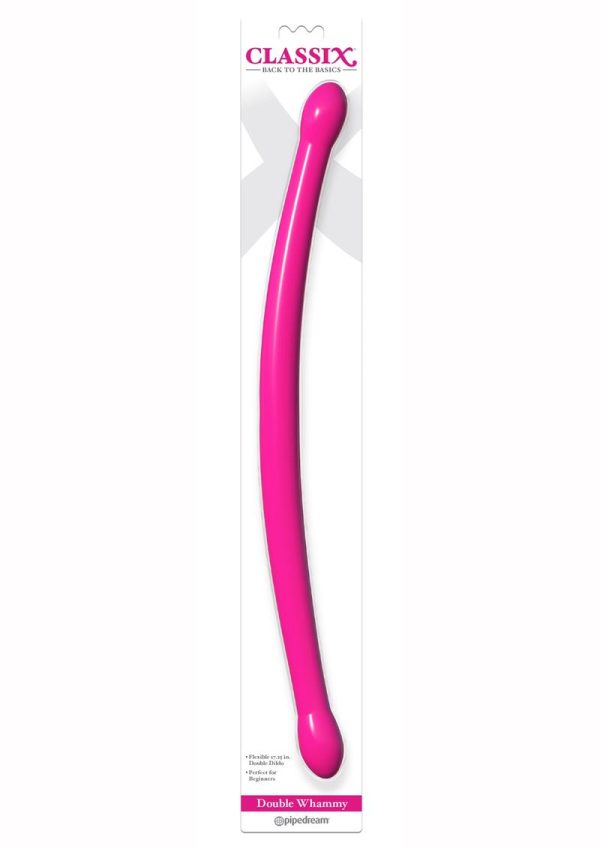 Classix Double Whammy Double Dildo 17.25in - Pink