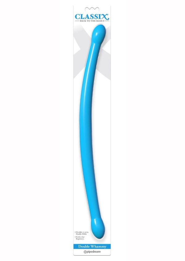 Classix Double Whammy Double Dildo 17.25in - Blue