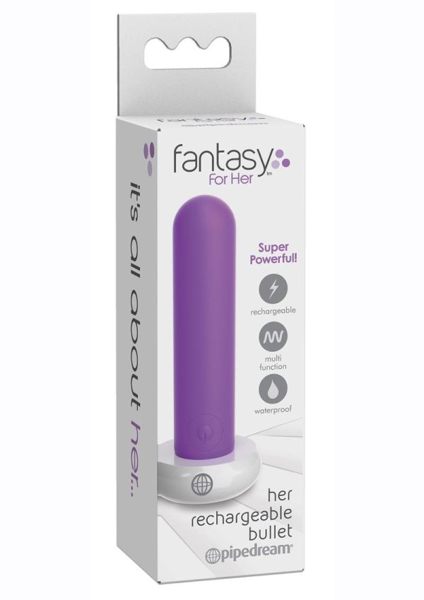 Fantasy For Her Rechargeable Bullet Vibrator Waterproof Multi Speed - Purple