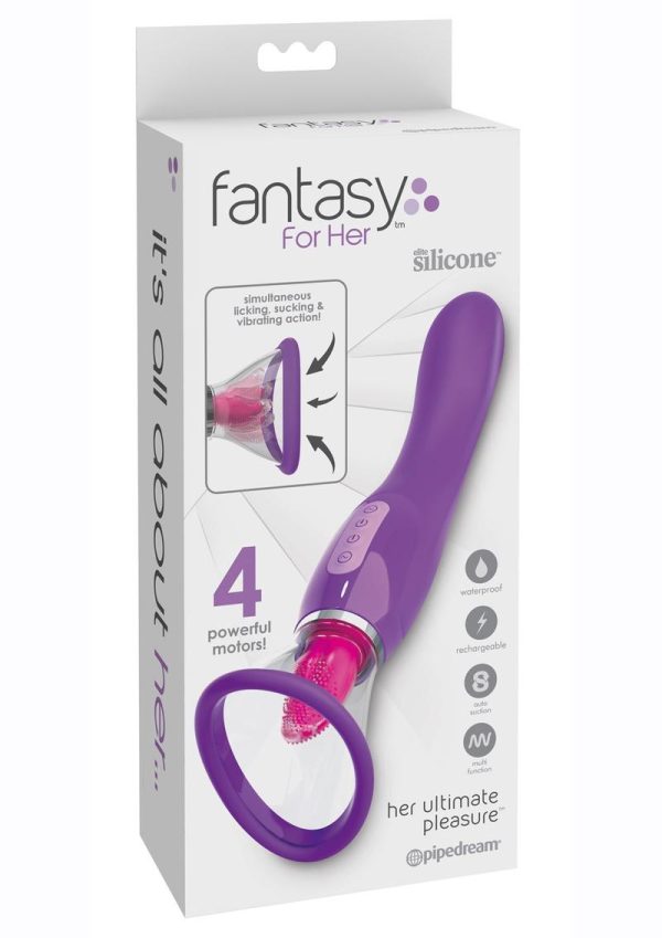 Fantasy For Her Her Ultimate Pleasure Silicone Vibrating Multi-Speed USB Rechargeable Clit Stimulator Waterproof - Purple