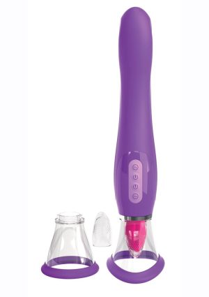 Fantasy For Her Her Ultimate Pleasure Silicone Vibrating Multi-Speed USB Rechargeable Clit Stimulator Waterproof - Purple