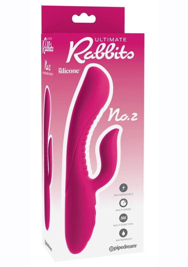 Ultimate Rabbits No 2 Vibrator Multi Speed Waterproof Rechargeable - Fuschia