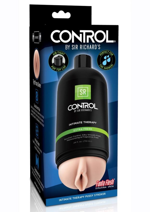 Sir Richard`s Control Intimate Therapy-Extra Fresh Masturbator - Pussy - Black/Vanilla