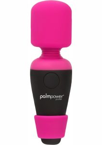 PalmPower Pocket Silicone Rechargeable Mini Wand Massager - Pink