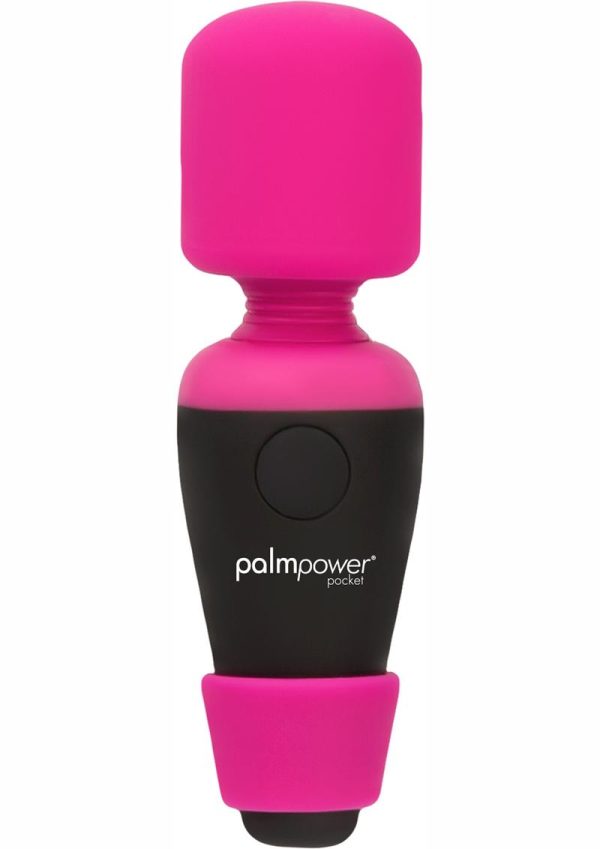 PalmPower Pocket Silicone Rechargeable Mini Wand Massager - Pink