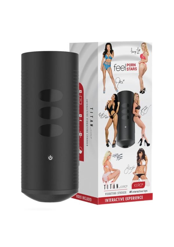 Kiiroo Titan Interactive Vibrating Feel Pornstar Experience Masturbator- Black