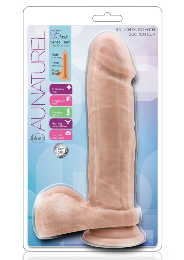 Au Naturel Dildo with Suction Cup 9in - Vanilla