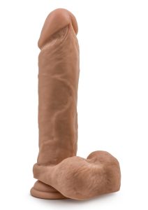 Au Naturel Dildo with Suction Cup 9in - Caramel