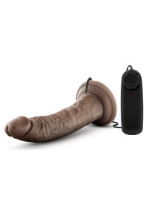 Dr. Skin Silver Collection Dr. Dave Vibrating Dildo with Suction Cup 7in - Chocolate