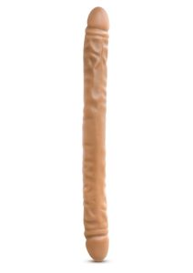 Dr. Skin Silver Collection Double Dildo 18in - Caramel