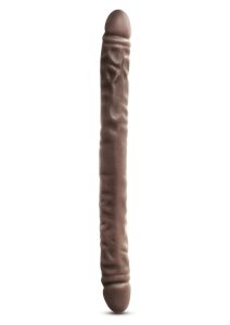 Dr. Skin Silver Collection Double Dildo 18in - Chocolate