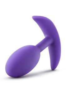 Luxe Wearable Vibra Slim Plug Silicone Butt Plug - Medium - Purple