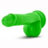 Neo Elite Silicone Dual Density Dildo with Balls 6in - Neon Green