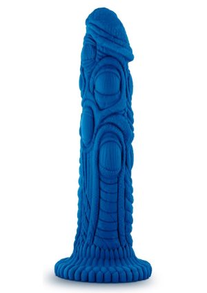 The Realm Draken Lock On Silicone Dildo 7.75in - Blue