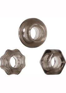 Zero Tolerance Triple Thick Cock Ring Kit (3 piece kit) - Smoke