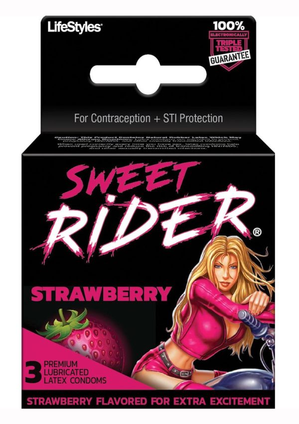 Lifestyles Sweet Rider Strawberry 3`s Condoms