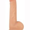 Realcocks Sliders Dildo with Balls 7.5in - Vanilla