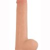 Realcocks Sliders Dildo with Balls 8in - Vanilla