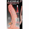 Natural Realskin Hot Cock Curved Warming Rechargeable Dildo 8in - Vanilla