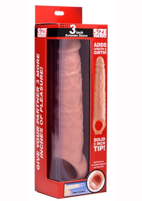 Size Matters Penis Enhancer Sleeve 3in - Vanilla