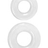 Renegade Double Stack Super Stretchable Cock Rings (Set of 2) - Clear