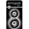 Renegade Double Stack Super Stretchable Cock Rings (Set of 2) - Black