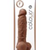 Colours Pleasures Silicone Dildo 5in - Chocolate