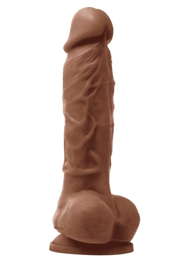 Colours Pleasures Silicone Dildo 5in - Chocolate