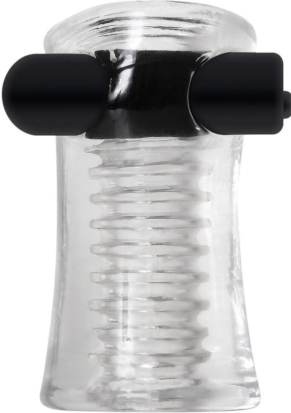 Zero Tolerance Pop Compact Textured Stroker with Rechargeable Bullet and DVD Download - Clear and Black