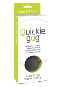 Quickie Gag Silicone Ball Gag Bondage Black