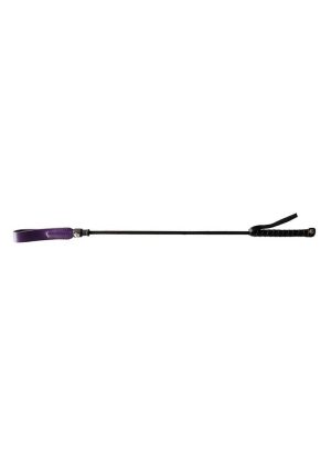 Rouge Fifty Times Hotter Long Riding Crop Slim Tip 24in - Purple