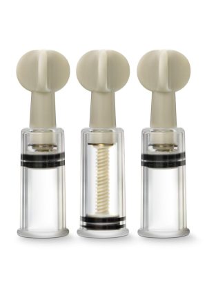 Temptasia Clit and Nipple Twist Suckers (set of 3) - Clear