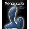 Renegade Mach 2 Rechargeable Silicone Vibrating Prostate Stimulator with Remote Control - Blue