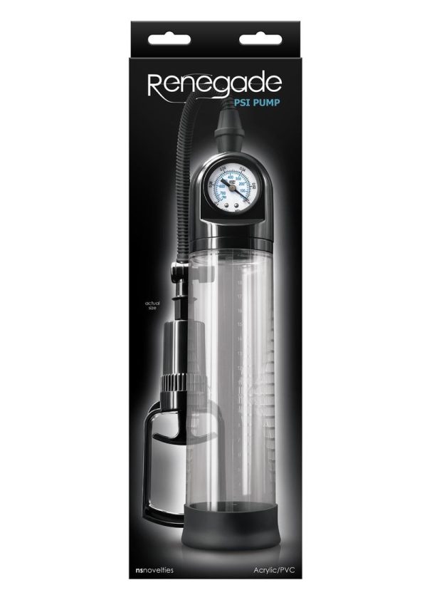 Renegade PSI Penis Pump - Clear/Black