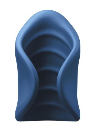 Renegade El Ray Rechargeable Silicone Vibrating Pocket Stroker - Blue