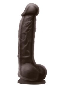 Colours Dual Density Silicone Dildo 5in - Chocolate