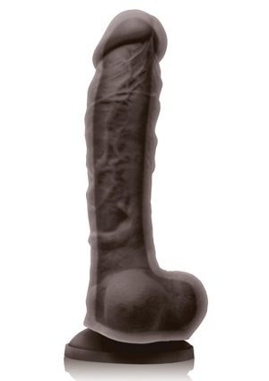 Colours Dual Density Silicone Dildo 8in - Chocolate