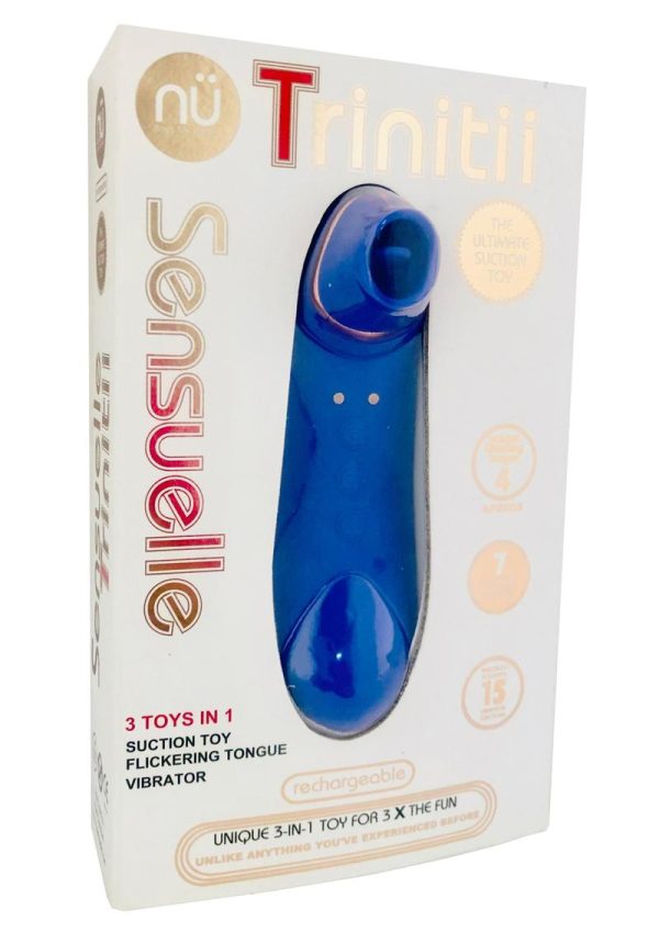 Nu Sensuelle Trinitii Triple Action Rechargeable Silicone Vibrator - Ultra Violet