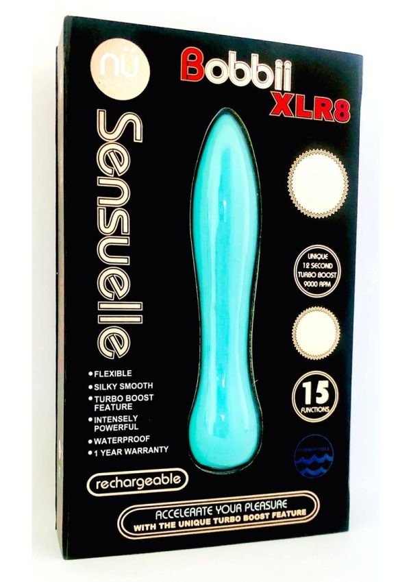 Nu Sensuelle Bobbii XLR8 Rechargeable Silicone Vibrator - Electric Blue