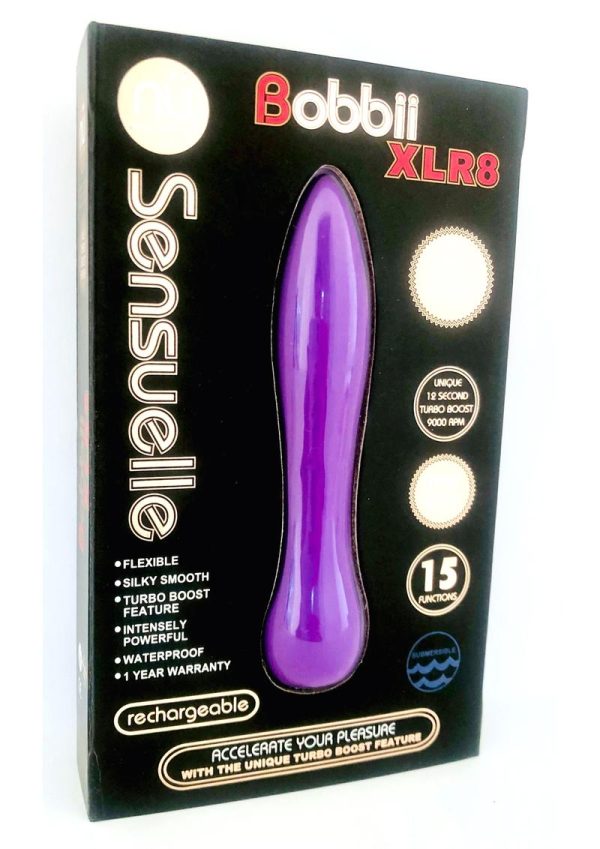 Nu Sensuelle Bobbii XLR8 Rechargeable Silicone Vibrator - Ultra Violet