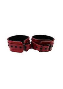 Rouge Anaconda Adjustable Wrist Cuffs - Burgundy