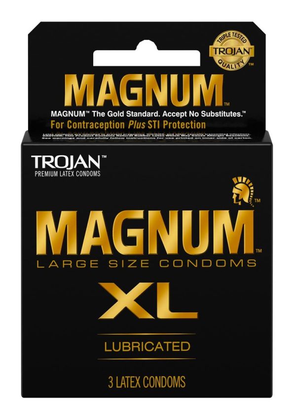 Trojan Magnum XL Lubricated Latex Condoms 3-Pack