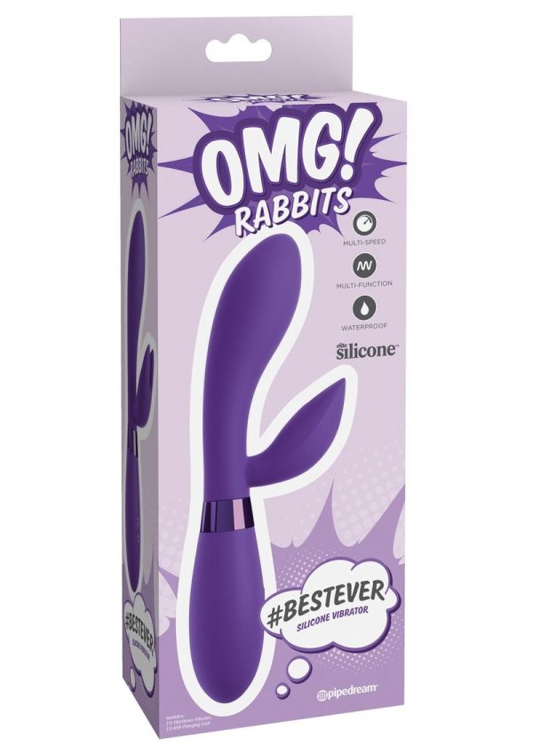 OMG! Rabbits #Bestever Silicone Vibrator - Purple