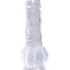 King Cock Clear Dildo with Balls 5in - Clear