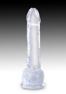 King Cock Clear Dildo with Balls 7in - Clear