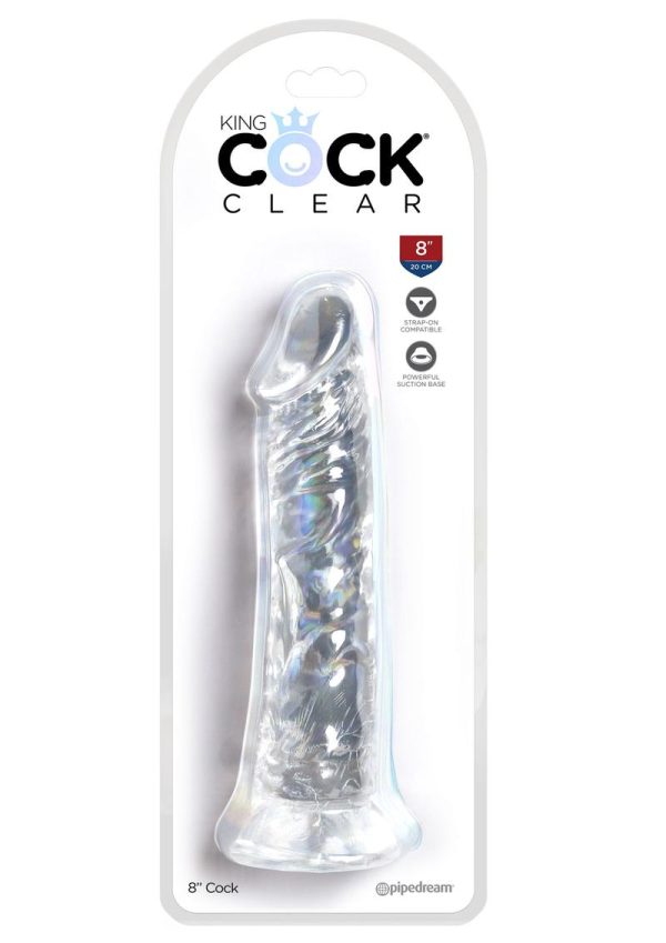 King Cock Clear Dildo 8in - Clear